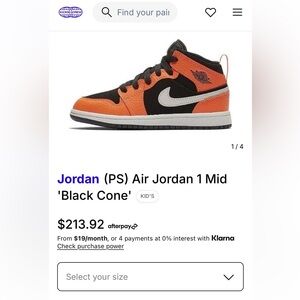 2018 Air Jordan 1 Mid PS 'Black Cone